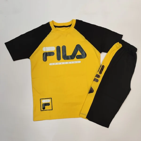 تیشرت شلوارک دخترانه پسرانه FILA - Image 3