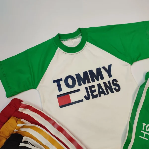 تیشرت شلوارک دخترانه پسرانه Tommy - Image 3