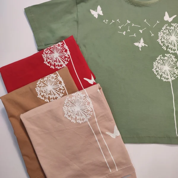 تیشرت تک دخترانه Tall flower - Image 3