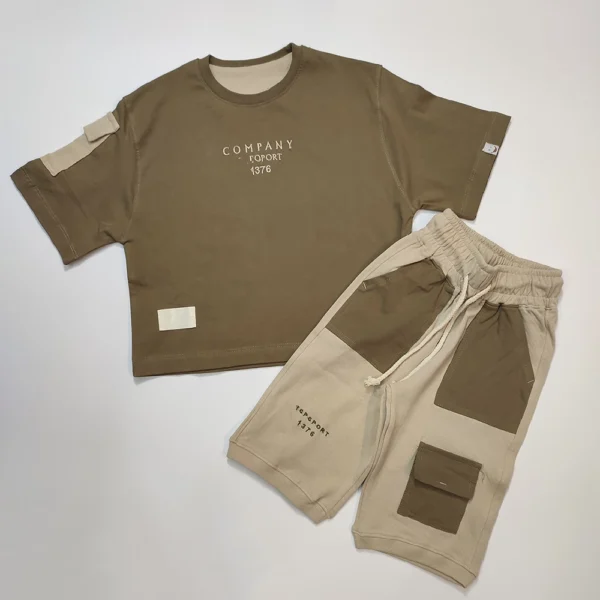 تیشرت شلوارک اسلش دخترنه و پسرانه Pocket - Image 4