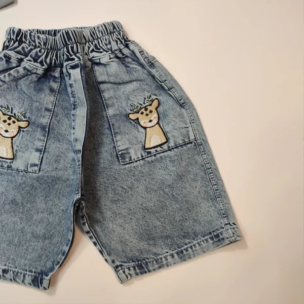 تیشرت شلوارک جین دخترانه Happy deer - Image 7