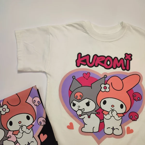 تیشرت شلوارک دخترانه کرومی kuromi Love - Image 2