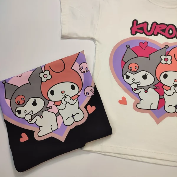 تیشرت شلوارک دخترانه کرومی kuromi Love - Image 8