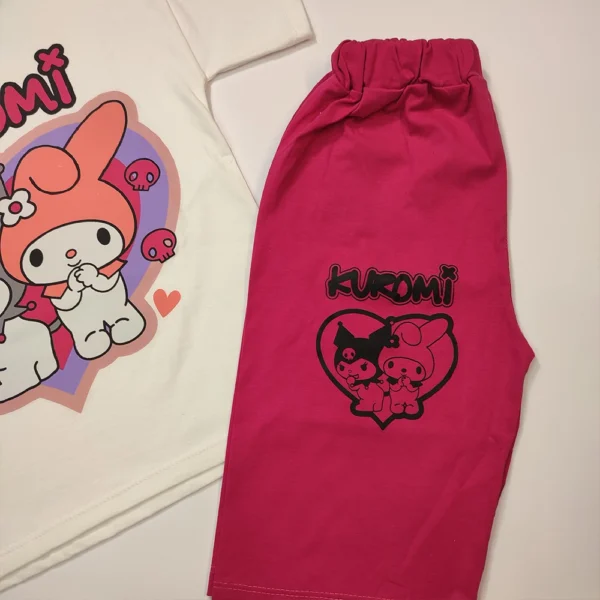 تیشرت شلوارک دخترانه کرومی kuromi Love - Image 7