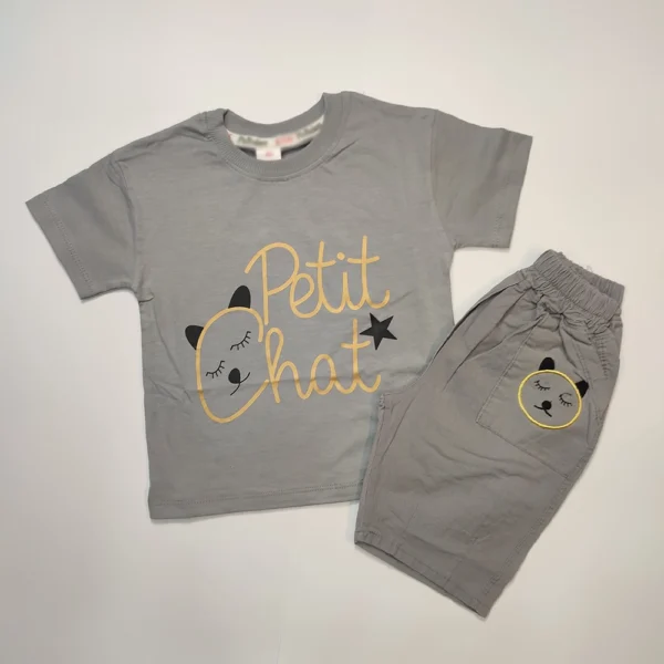 تیشرت شلوارک لینن دخترانه Petit - Image 9