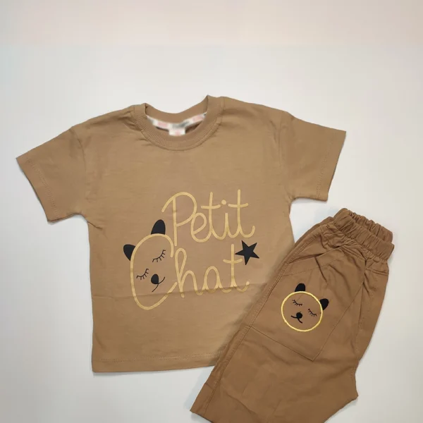 تیشرت شلوارک لینن دخترانه Petit - Image 8