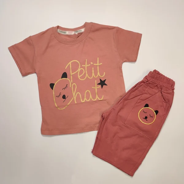 تیشرت شلوارک لینن دخترانه Petit - Image 7