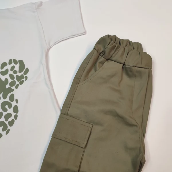 تیشرت شلوارک کتان دخترانه Mickey Bow - Image 4