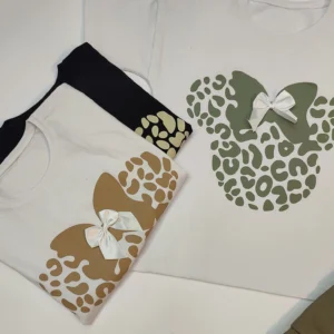 تیشرت شلوارک کتان دخترانه Mickey Bow