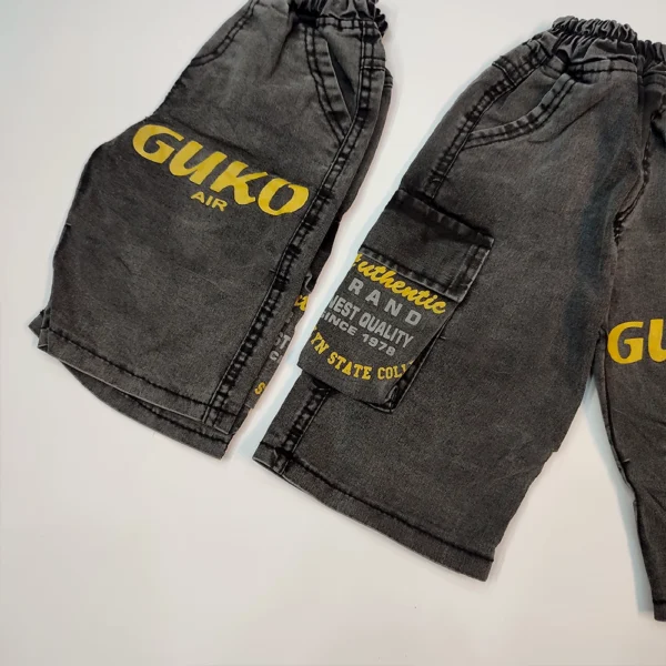 شلوارک تک جین دخترانه و پسرانه GUKO - Image 5
