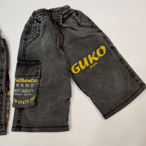 شلوارک تک جین دخترانه و پسرانه GUKO - Image 4