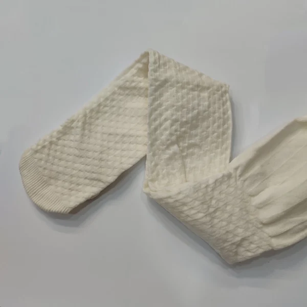 جوراب شلواری شیری طرح برجسته - Image 2