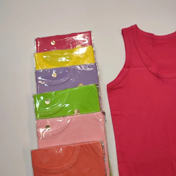 زیر پوش رکابی تک دخترانه Plain color - Image 5
