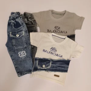 تیشرت شلوار جین دخترنه و پسرانه Balenciaga